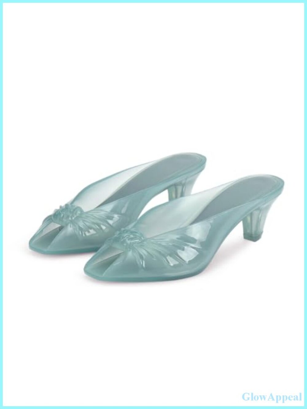 Jelly heeled mules open toe slide pumps beach summer sandals